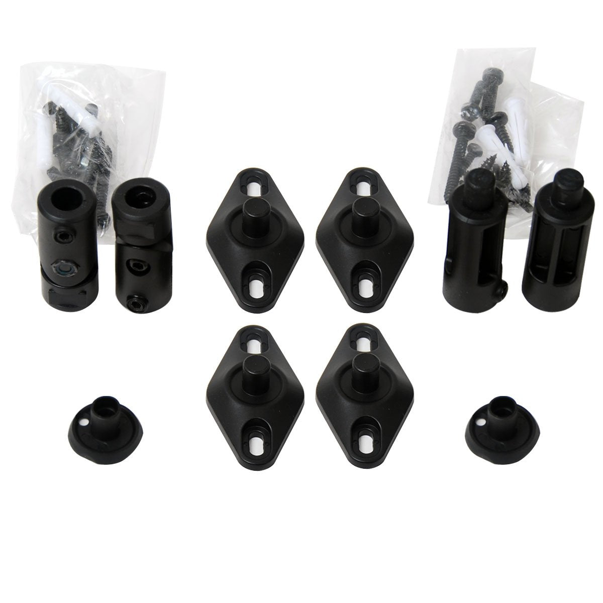 VideoSecu 5 Speaker Wall Ceiling Mount Brackets Black for Home Theater Satellite Speakers 1XZ (Black, 5 Pack)