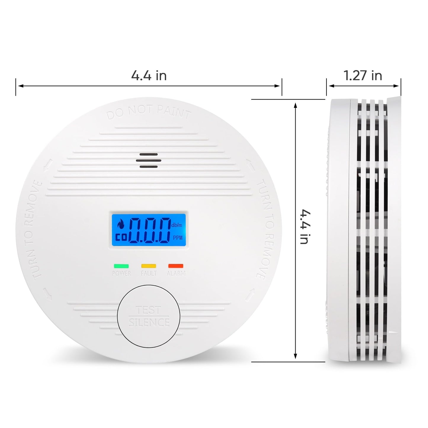 Interconnected Smoke and Carbon Monoxide Detector, 10-Year Battery Wireless Interlinked Smoke & CO Alarm with Dual Sensors, Home Fire & CO Safety Protection (1Pack)