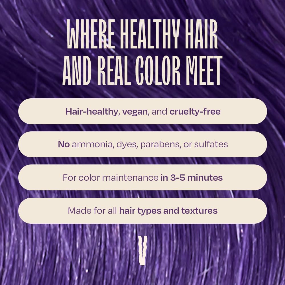 Overtone Daily Color Depositing Conditioner for All Hair: 8oz Temporary Coloring Conditioner with Shea Butter & Coconut Oil, Ref