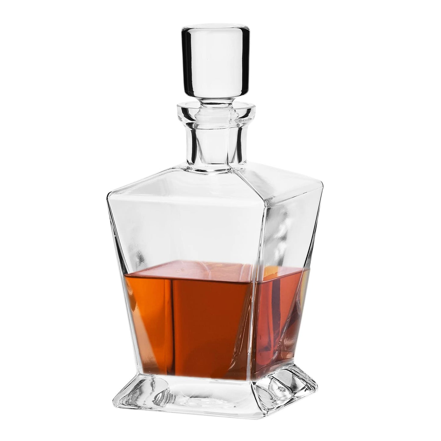 Krosno Whiskey Decanter Carafe with Stopper | 25.4 oz | Caro Collection | Home Restaurants Parties | Gift Idea Wedding Bar Mitzvah | Made in Europe
