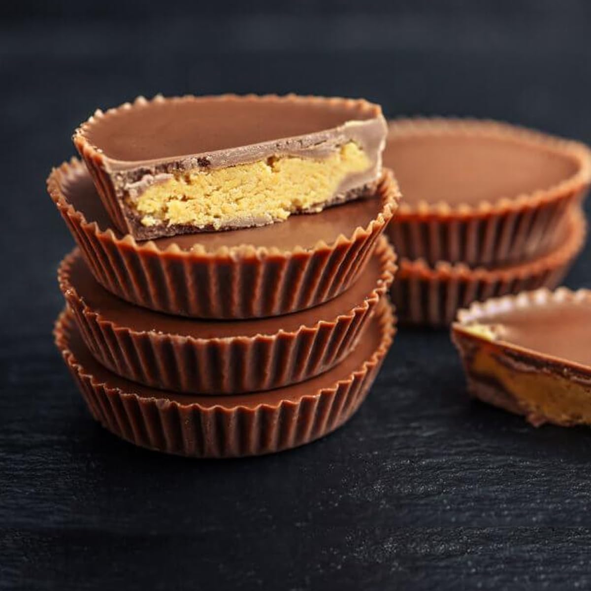 Milk Chocolate Peanut Butter Cups Bulk - Individually Wrapped Miniature Peanut Bite-Size Treat Candies Snack Encased in a Crunchy Milk Rich Chocolate Shell Melt in Your Mouth Craving, 5lb Bag, Party Candy