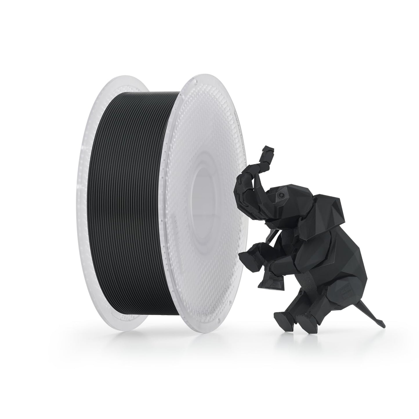 Bambu Lab PLA Basic Filament 1.75mm 1kg Spool - PLA 3D Printer Filament, Smooth Finish, Low Warp, Easy to Print, Compatible with Bambu Lab & Most FDM 3D Printers, Black (10101) - Spool