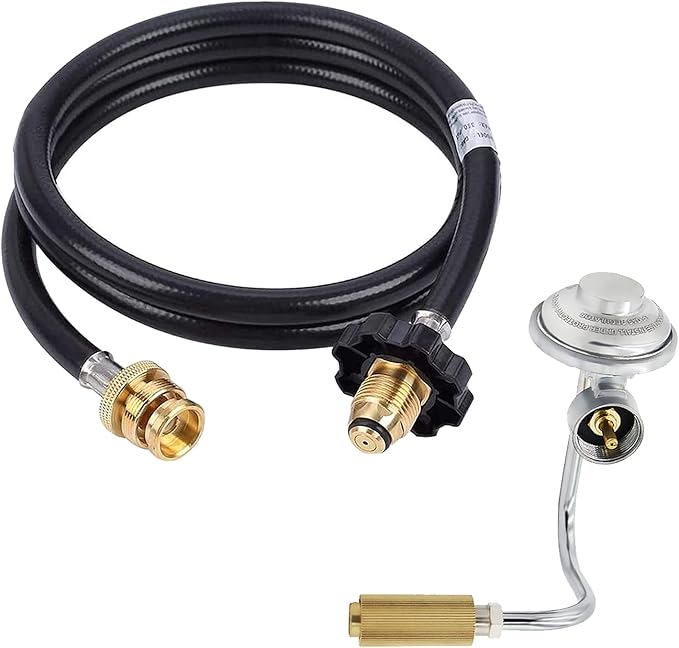 MOFLAME 6 FT Propane Adapter Hose with 1lb Gas Regulator Assembly Replacement Kit Compatible for Coleman Roadtrip Portable...