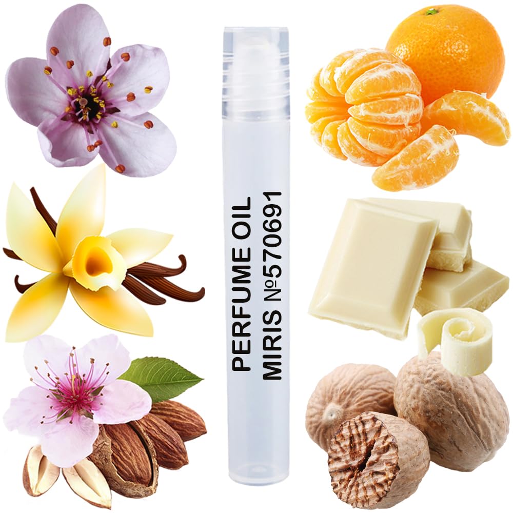 MIRIS No. 570691, Inspired by White Chocola, Long-Lasting Unisex Perfume Oil for Women & Men Roll-On, Rollerball 0.34 Fl Oz / 10 ml