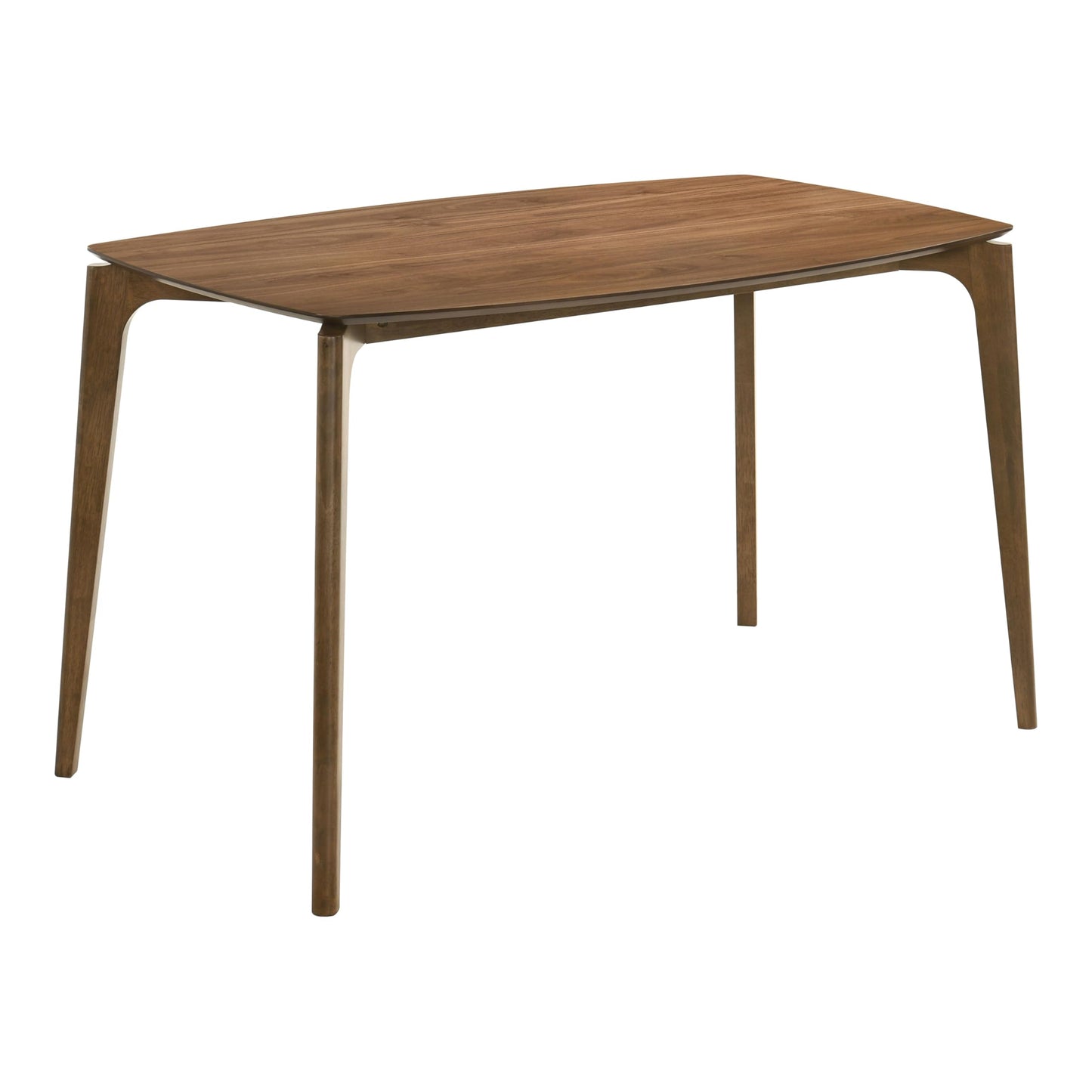 Furniture of America Alara Mid-Century Modern Solid Wood 59-inch Rectangular Dining Table with Clean Line and Organic Curve for Home Kitchen, Dinettes, Walnut