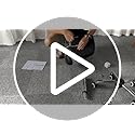 BFTOU Black Square Swivel Stool with Wheel for Work SPA Shop Massage Height-Adjustable and Cost-Effective Rolling Stool Ch...