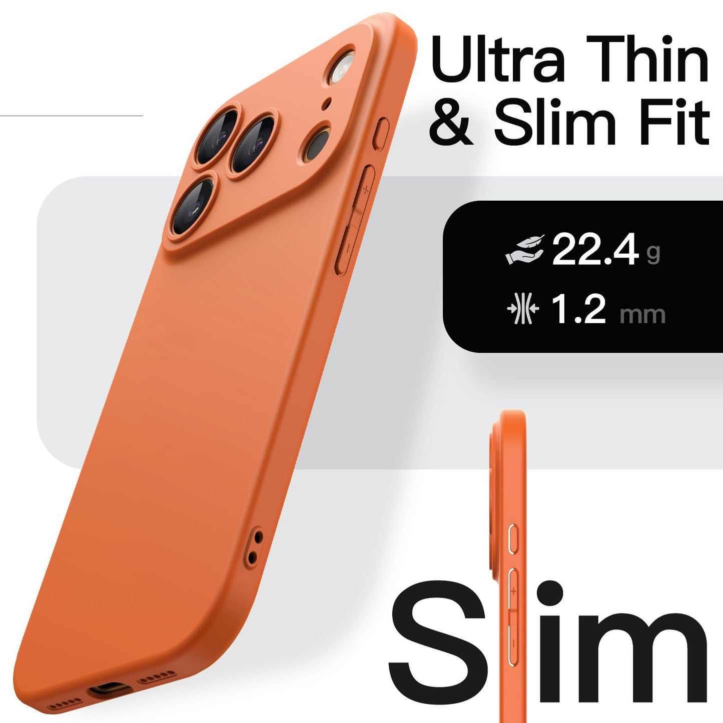 Jetech Slim Case For Iphone 17 Pro 6.3-Inch, Ultra-Thin Lightweight Minimalist Phone Cover With Camera Lens Protection, Matte An