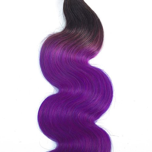 Habiliana Bundles Human Hair 20 22 24 Inch Body Wave T1B Purple Human Hair Bundles 11A Unprocessed Brazilian Virgin Quick Weave Hair Extensions for Black Women