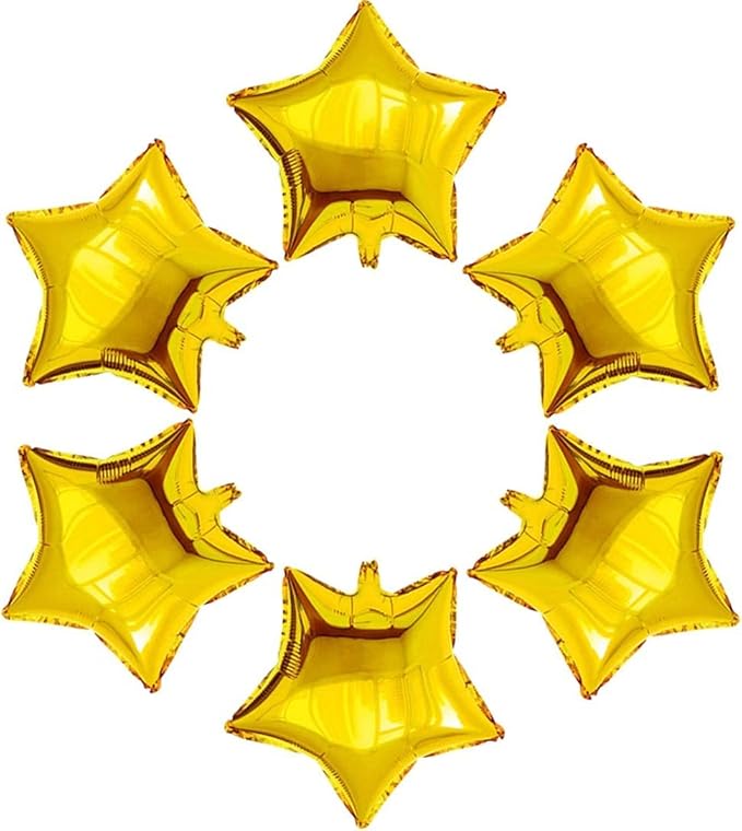 24 Pcs 18" Gold Star Balloons Foil Balloons Mylar Balloon for Baby Shower, Gender Reveal, Wedding, Magical Prom or Engagem...