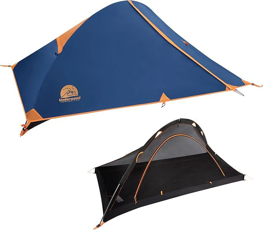 1 Person Backpacking Tent for Camping - Ultralight Waterproof Outdoor One Person Tent, Windproof Rainproof Compact Single ...
