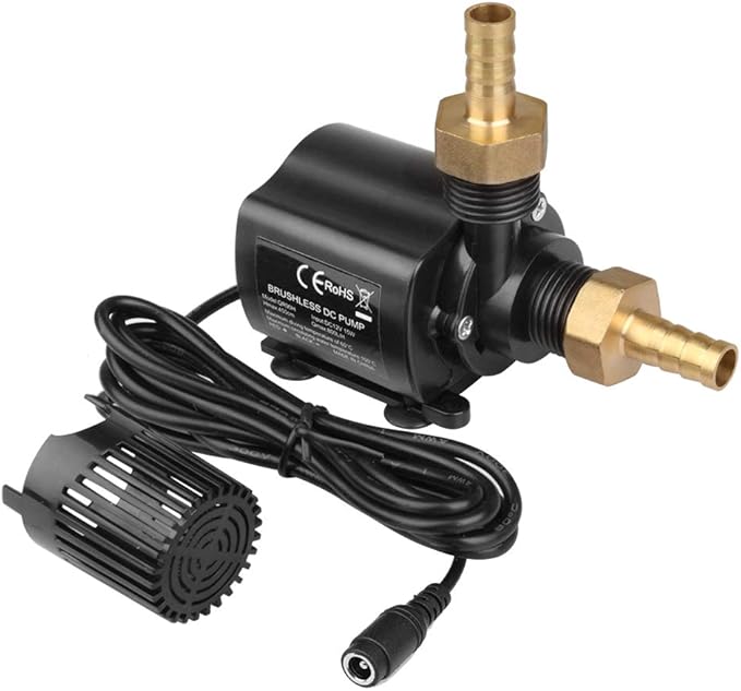 MOUNTAIN_ARK DC 12V Submersible Clear Water Pump, Adjustable Power, 210 GPH Aquarium Fountain Pumps