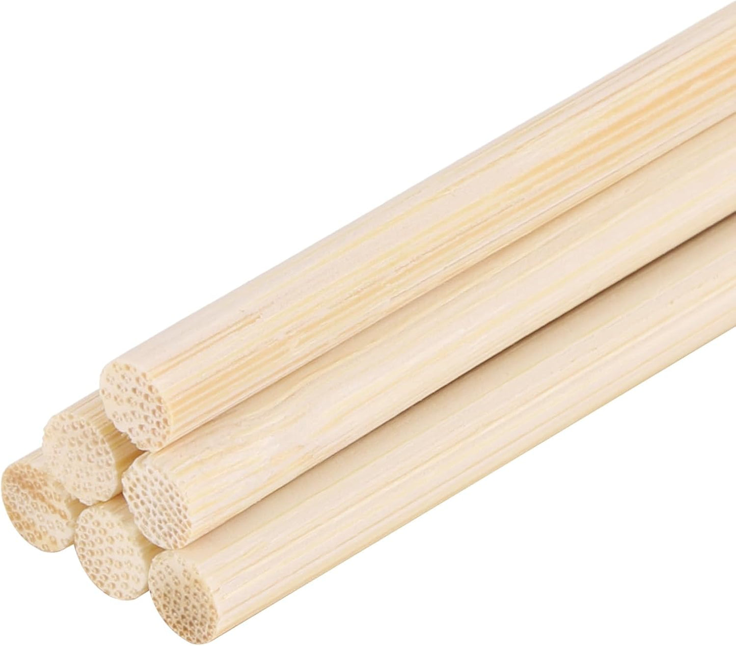 DMiotech 50 Pack 1/4" x 18" Wooden Dowel Rods Unfinished Natural Sticks Wood Craft Sticks for Home Decor Projects and Making DIY Craft,Wood Color