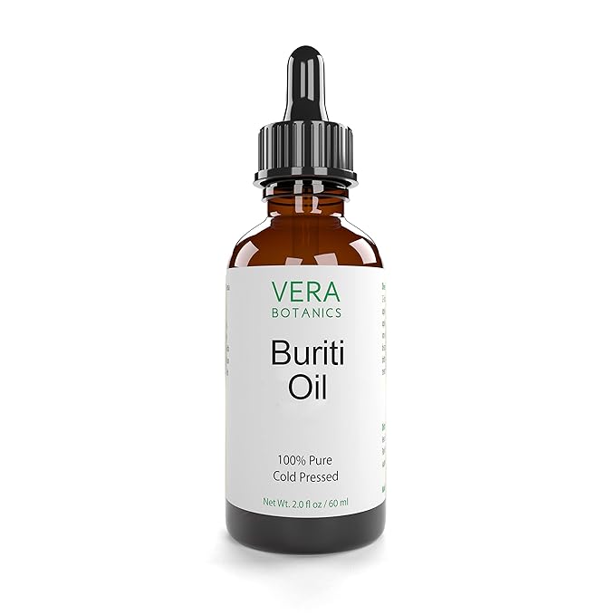 BURITI OIL 100% Pure & Natural, Unrefined, Cold-Pressed For Face, Dry Skin, Nails, Lips, Body & Hair - Reduce Hair Breakage, Appearance of Scars from Psoriasis, Eczema & Acne
