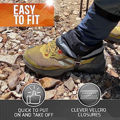Pike Trail Mid Length Gaiters: for Hiking in Mud, Sand, and Snow - Running, Hunting, Mountain Climbing, or Walking
