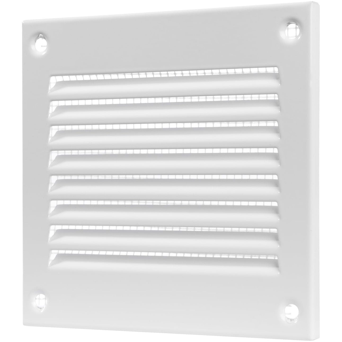 Vent Systems 4'' x 4'' Inch (Overall Dimensions) - White - Air Vent Cover Metal Air Return Grill with Built in Pest Guard Screen HVAC Vent Duct Cover for Home Improvement