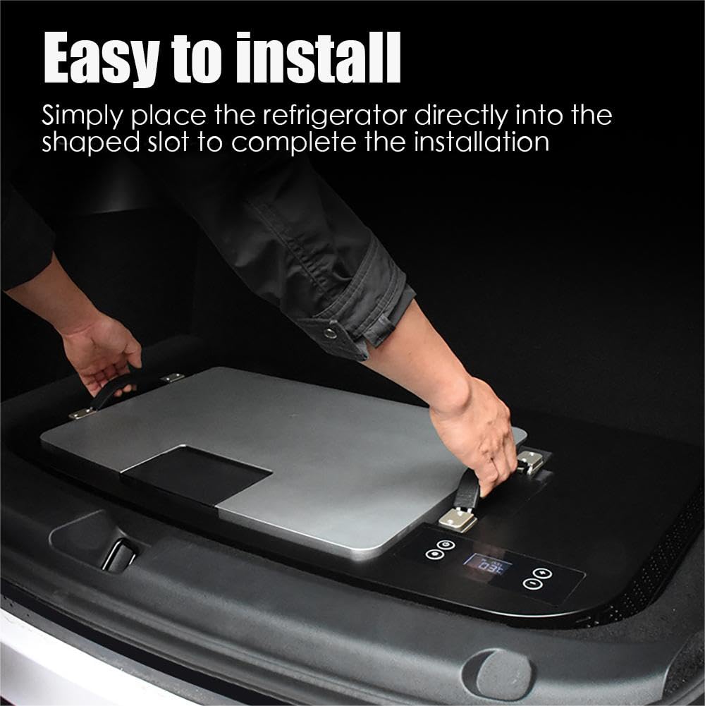 Tesstudio Model Y 2020-2025 Trunk 35L App Control Fridge Huge Car Refrigerator, Car Freezer for Tesla Model Y Juniper 2025+, -7.6℉-50℉ Trunk Portable Freezer for Camping Tailgating Road Trip Home
