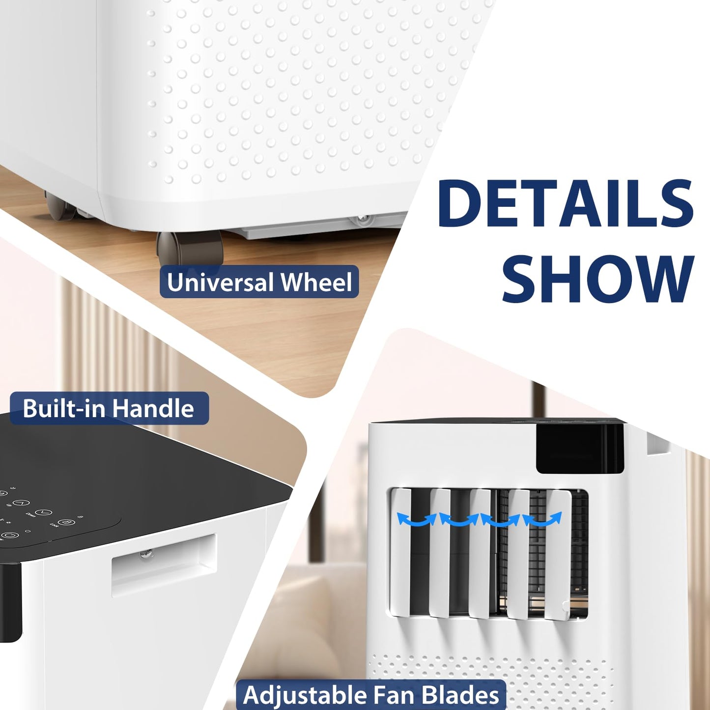 Antarctic Star Portable Air Conditioner 10000 BTU,5-in-1 AC Unit with Cool, Dehumidifier, Fan, Sleep & Timer Modes, Auto Swing, Child Lock, Cools Up to 450 Sq.Ft, Air Conditioner for Bedroom Apartment