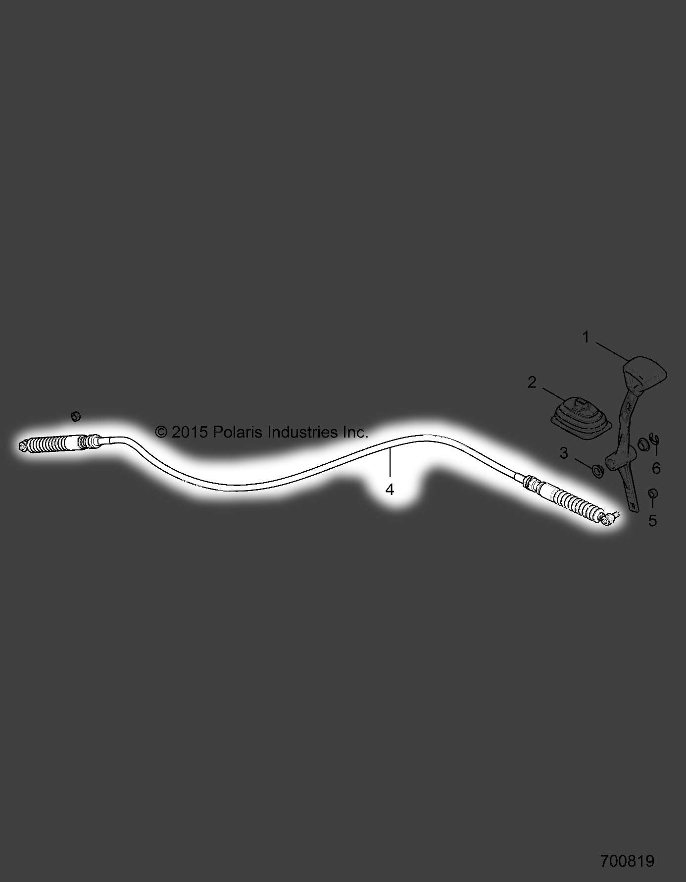 Polaris Ranger Shift Cable, Genuine Oem Part 7082176, Qty 1