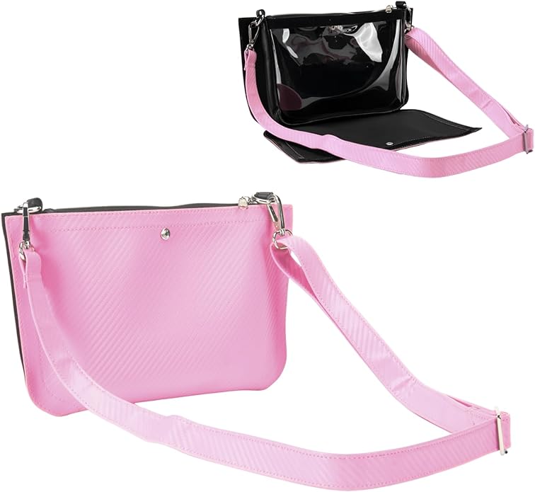Caitie G Clear Stadium Bag, with Privacy Mode with Removable Outer Wrap, Stadium Compliant Purse for Concerts, Sports, Events