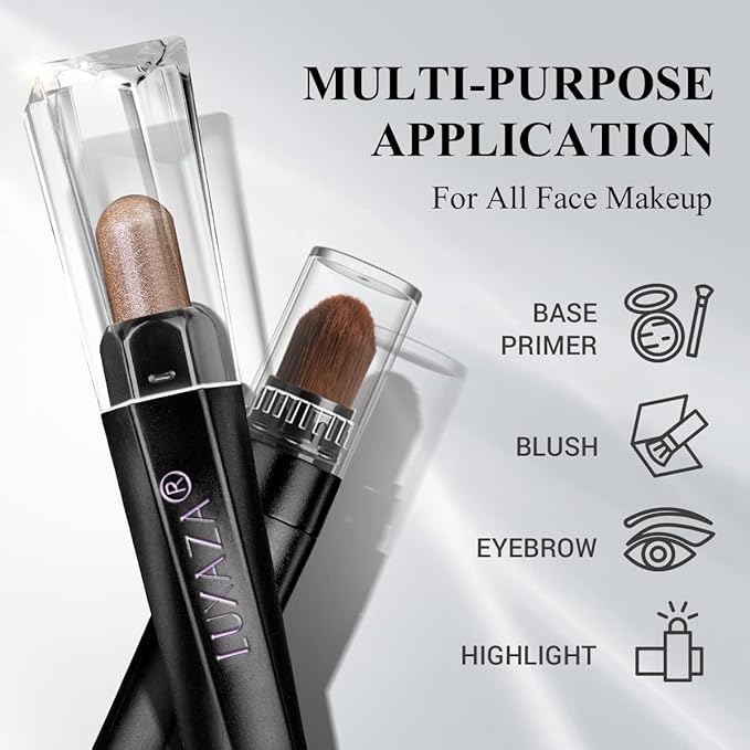 10PCS Eyeshadow Stick,Shimmer And Neutral Champagne Pink Metallic Eye Shadow sticks,Cream Eyeshadow Pencil Crayon with Smudge-proof & Waterproof,Eye Brightener Stick