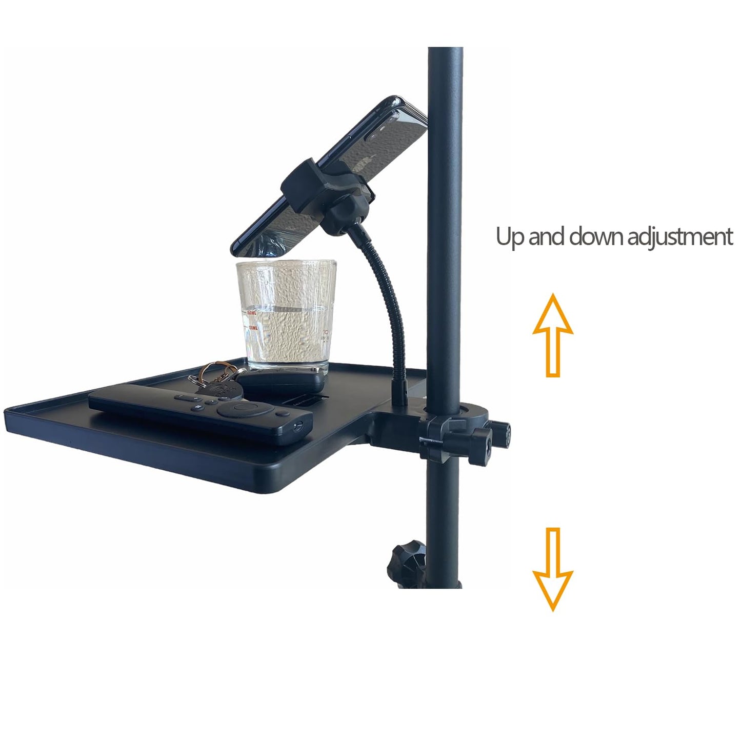 Mic Stand Table With Phone Holder, Clip On Tray Fit Most Music Room Accessories, Microphone Stand Phone Holder For Stage, Live S