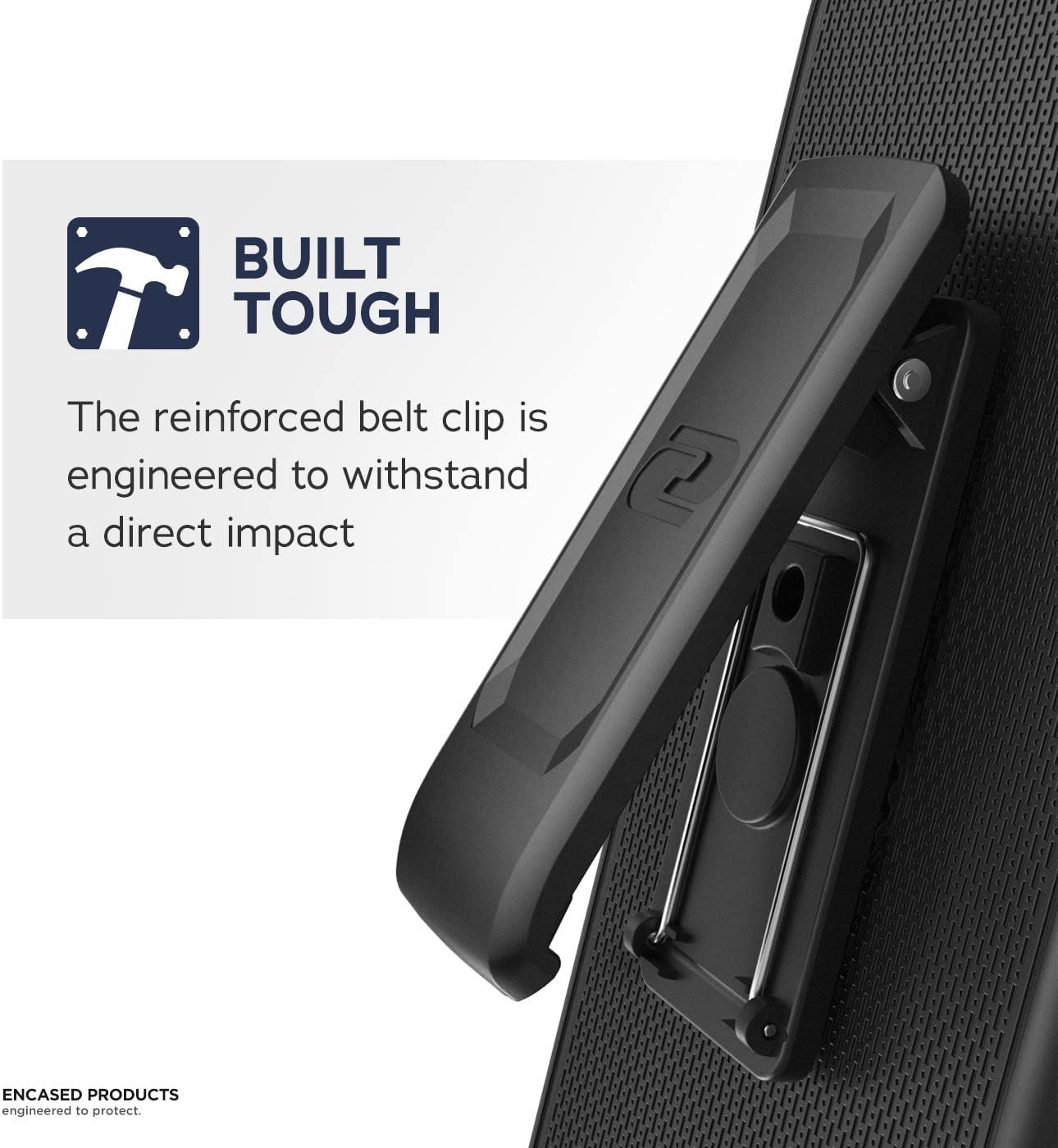 Encased Slimline Designed For Google Pixel 6 Belt Clip Case With Kickstand (2021) Ultra Thin Case With Holster (Black)