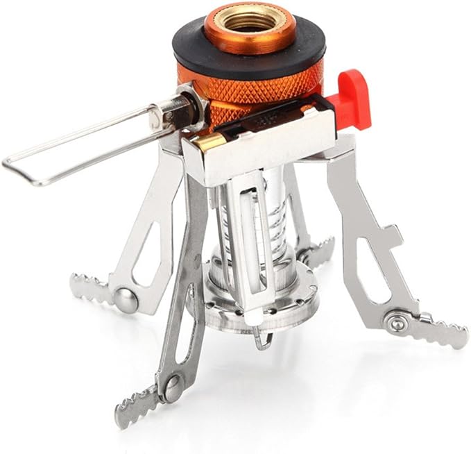 AOTU Portable Camping Stoves Backpacking Stove with Piezo Ignition Stable Support Wind-Resistance Camp Stove for Outdoor Camping Hiking Cooking