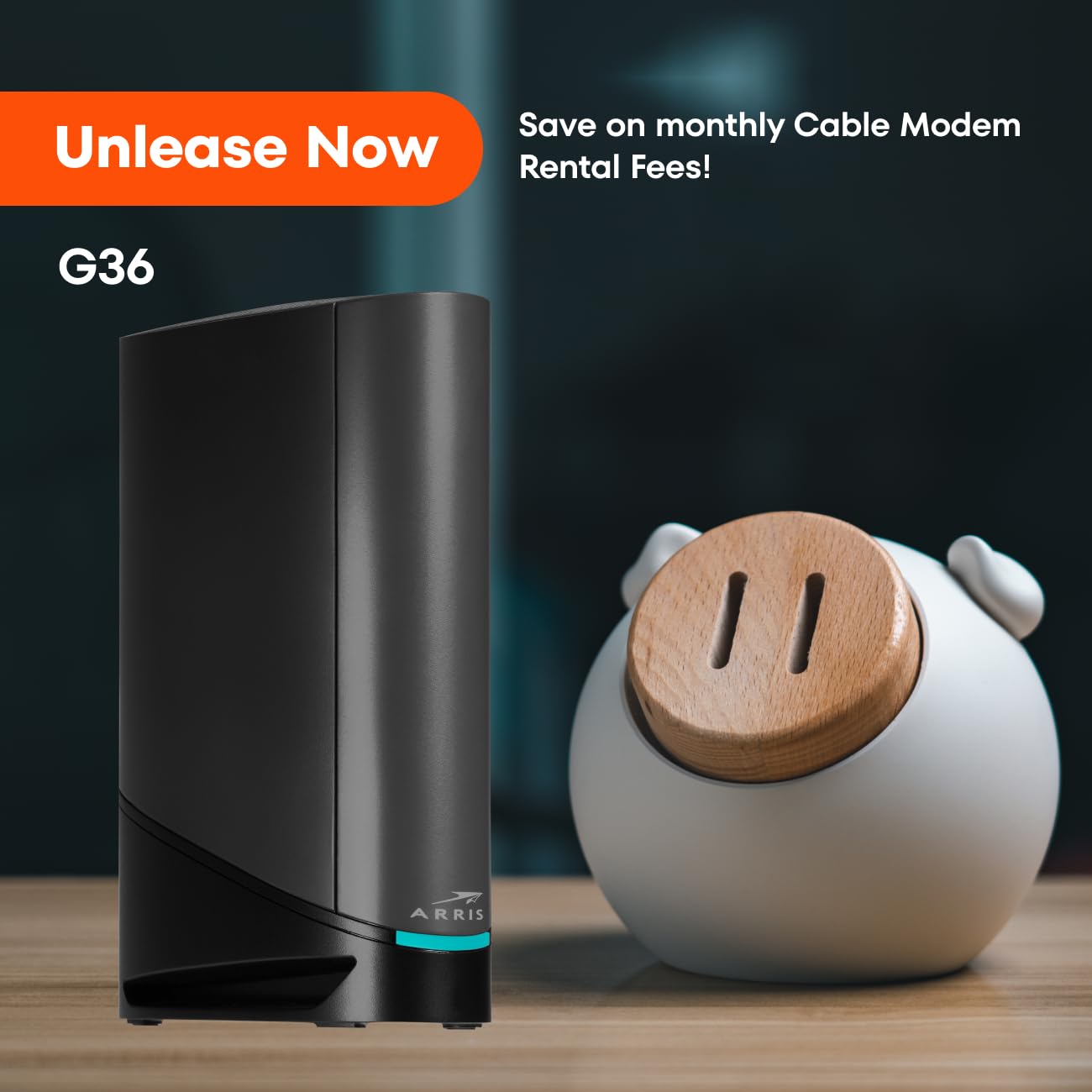 ARRIS (G36) - Cable Modem Router Combo - Fast DOCSIS 3.1 Multi-Gigabit WiFi 6 (AX3000), Approved for Comcast Xfinity, Cox, Spectrum & More, 1.2 Gbps Max Speeds, 2x2 OFDM