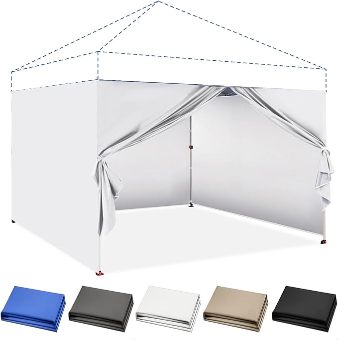 CROWN SHADES 10x10 Canopy Sidewalls (4pck) - Canopy Walls 10x10, Sidewalls for Canopy - Canopy Cover, Canopy Accessories, ...