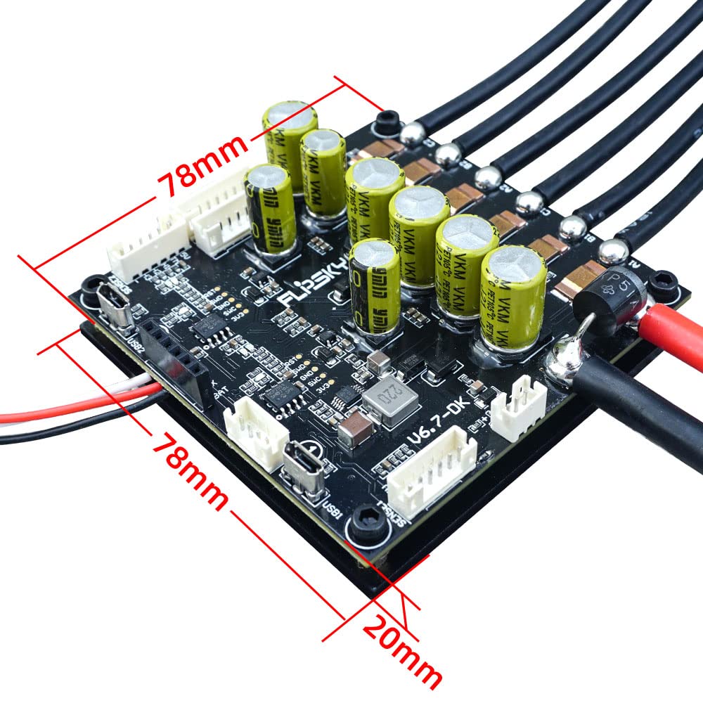 Flipsky Dual FSESC6.7 Plus with Anti-Spark Switch Integrated Based on VESC6 Electric 100A 12S ESC Speed Controller for Electric Skateboard