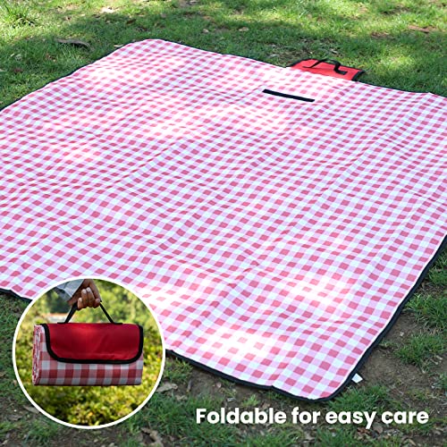 Simple&Opulence Picnic Outdoor Blanket, Waterproof Foldable Sand Picnic Mat, Picnic Blanket 57" x 65" for Beach Camping Hi...