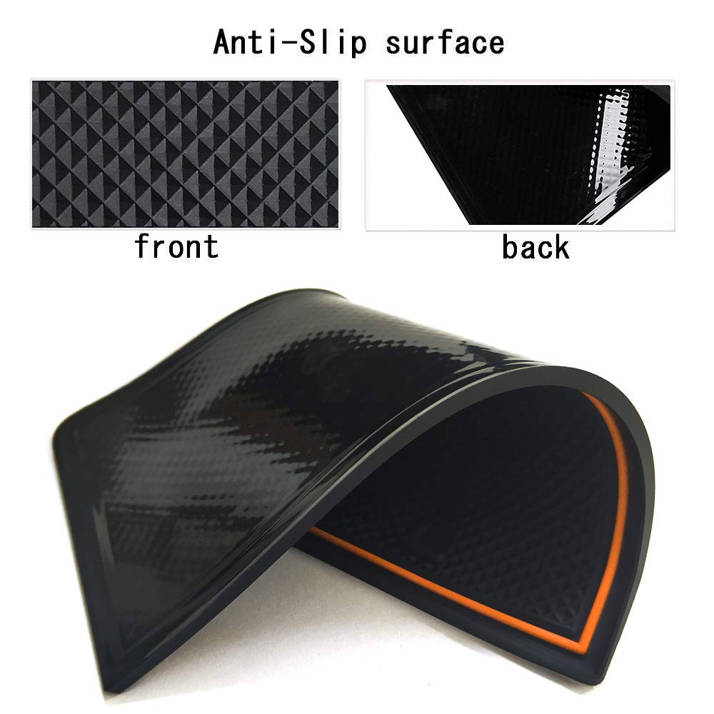 Auovo Anti-dust Door Mats for 2018 2019 2020 2021 2022 2023 Subaru Crosstrek and 2018-2023 Impreza Gate Door Liners Inserts Cup Console Mats Interior Accessories(Pack of 14) (Orange)