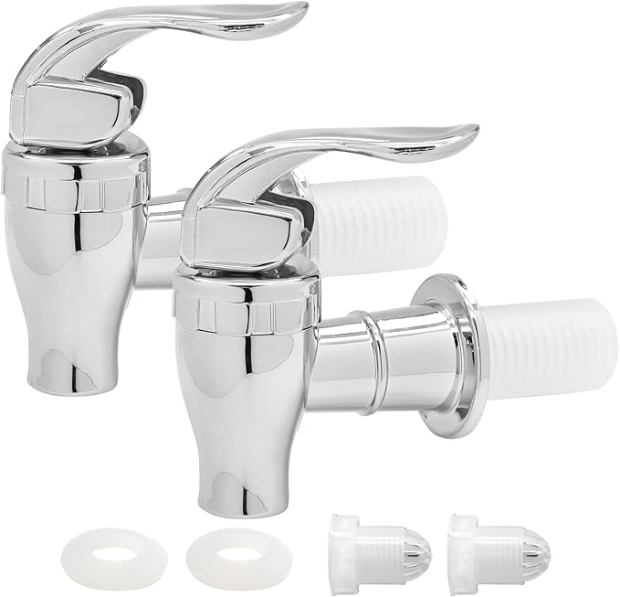 Bonsicoky 2 Pack Replacement Spigot for Beverage Dispenser - BPA Free Cooler Faucet with Filter Function - Push Style Spig...