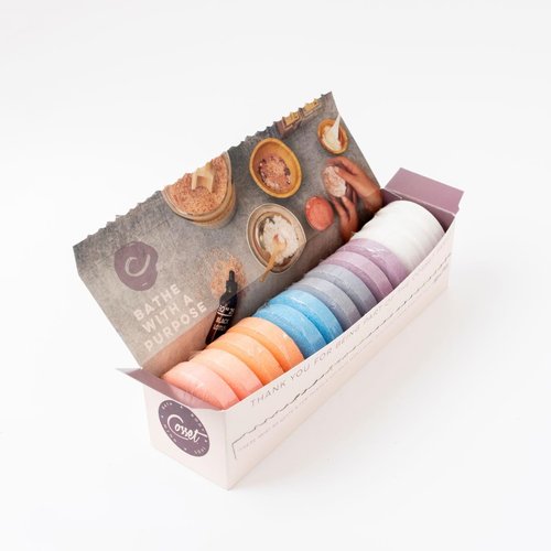 Cosset Bath Bomb - Shower Steamer Variety Pack Gift Box Bubble Bath Bombs for Women - Ideal for Relaxation and Self-Care - 13 pcs