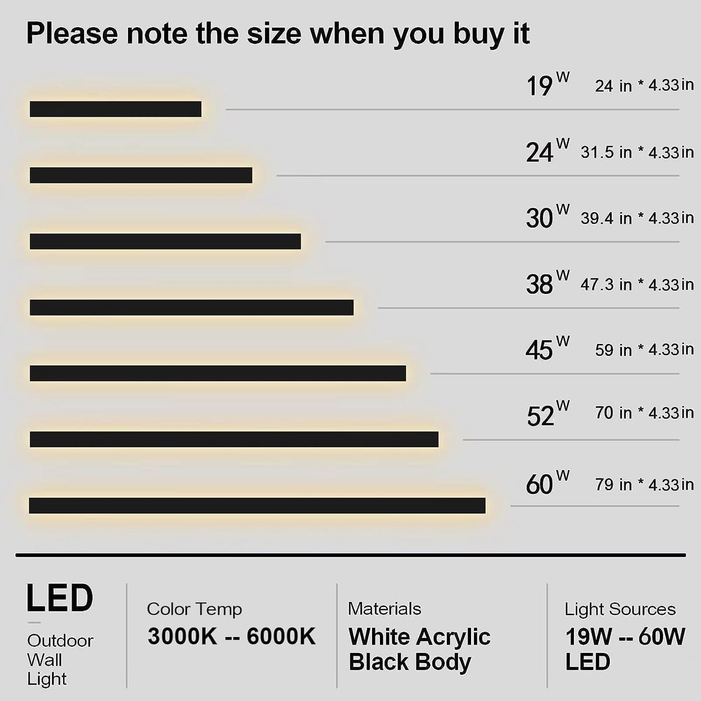 Modern Outdoor Wall Light Upgraded Widen 4.33 Inch,2PC 31in Exterior Lights,Dimmable Outside Porch Lights Fixture,Contemporary Long Garage LED Sconce Lighting for Entrance Front Door