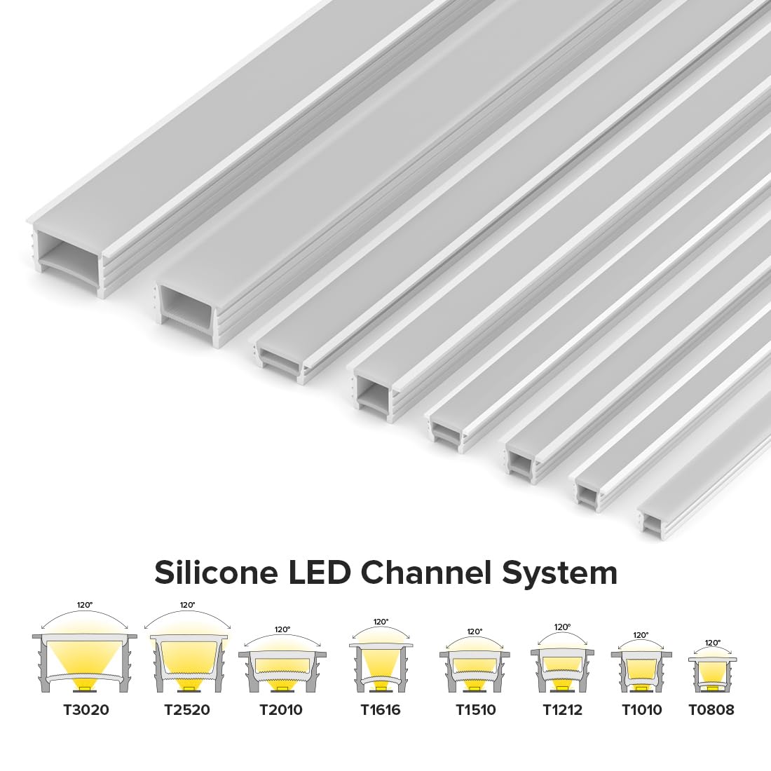 BTF-LIGHTING Silicone LED Channel System 32.8Ft Flexible Milky White Cover DIY Spotless Tube for ≤18mm Width LED Strip,Neon Rope Light Channel Diffuser, for Kitchen Cabinet, Room, Patio(No LED Strip)