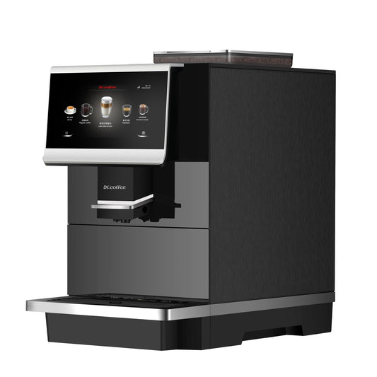 DR.COFFEE C12 Fully Automatic Coffee Machine, Espresso Machine With Ceramic Flat Burrs, 9 Grind Size Options, 7” HD Large Touchscreen, 4 Water Tank for Office Use
