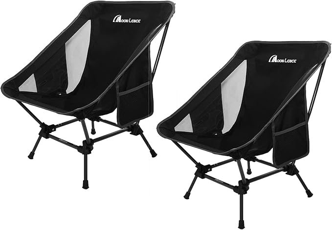 MOON LENCE Outdoor Chair, Low Chair, 2-Way More Stable, Camping Chair, Ground Chair, Camp Chair, Lightweight, Foldable, Co...