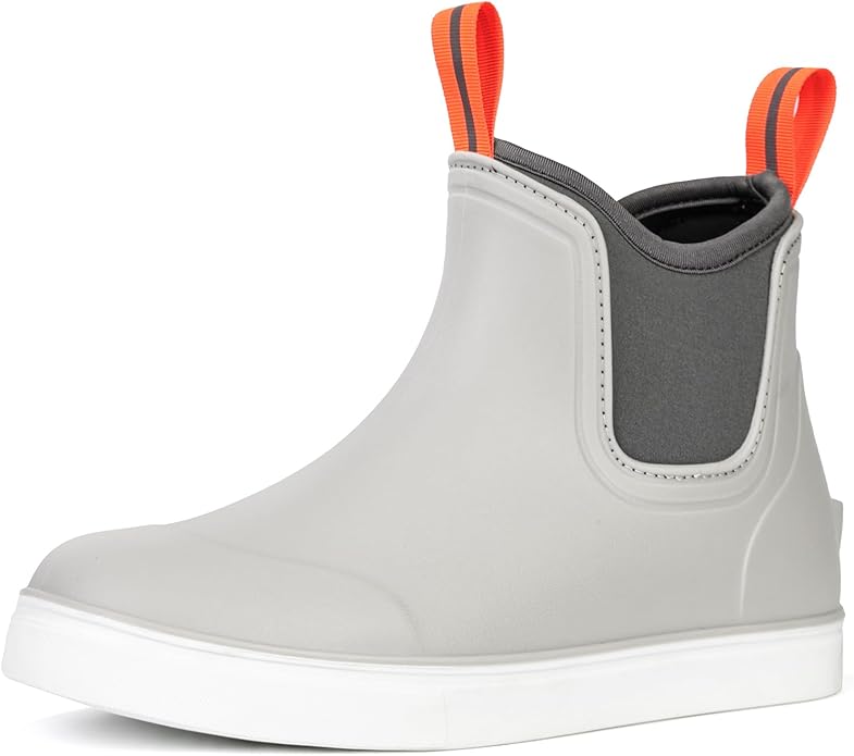 ZCVQX Women's Deck Boots Waterproof Ankle Rain Boots Outdoor Fishing Garden Boots for Women Anti-Slip Lightweight Comforta...