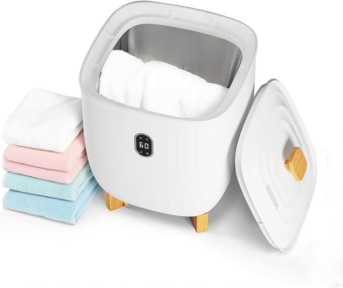 Senfot Towel Warmer Bucket, 20 L Towel Dryer Heater Blanket Warmer with Heating & Drying Modes, Led Display, Timer & Auto Shut Off, Compact for Bathrooms, Spas, Apartments