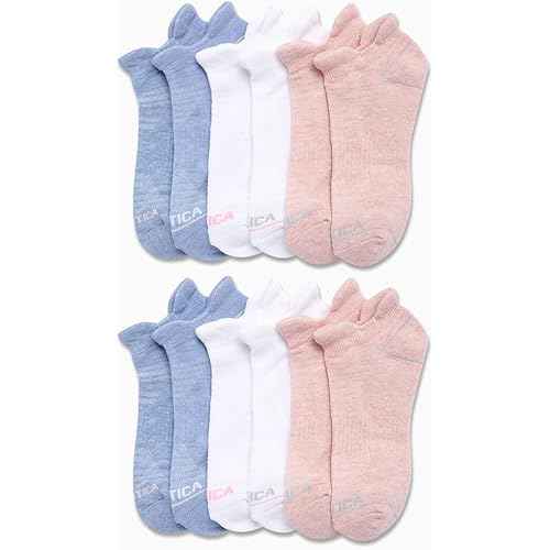 Nautica Womens Low Cut Socks - 12 Pack Breathable Cushioned Athletic Low Cut Tab Ankle Socks for Women (Sizes: 4-10)