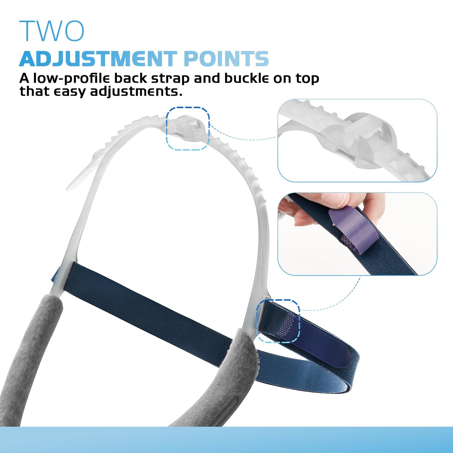 SyunsXoon Nasal Pillow with Headgear Replacement for ResMed Swift FX Frame System, Standard CPAP Nasal Pillow Frame Assembly Included Soft Silicone Sealing Nose Pillows Cushion & Head Strap