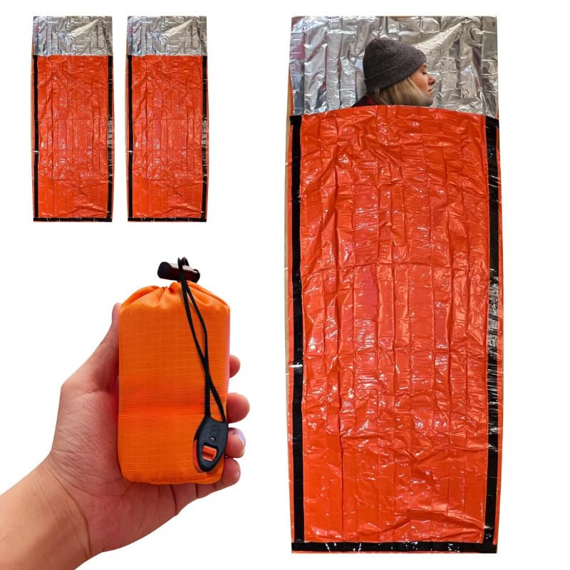 Sleeping Bags, Portable Sleeping Bag Waterproof Blanket for Camping Hiking and Other Outdoor Activities, Orange