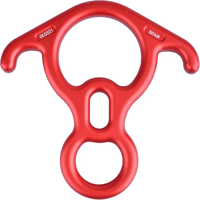 YAPJEB Figure 8 Descender, 35KN 50kN Rescue Figure Belay Device Belaying and Rappelling Gear Descender Rigging for Climbin...