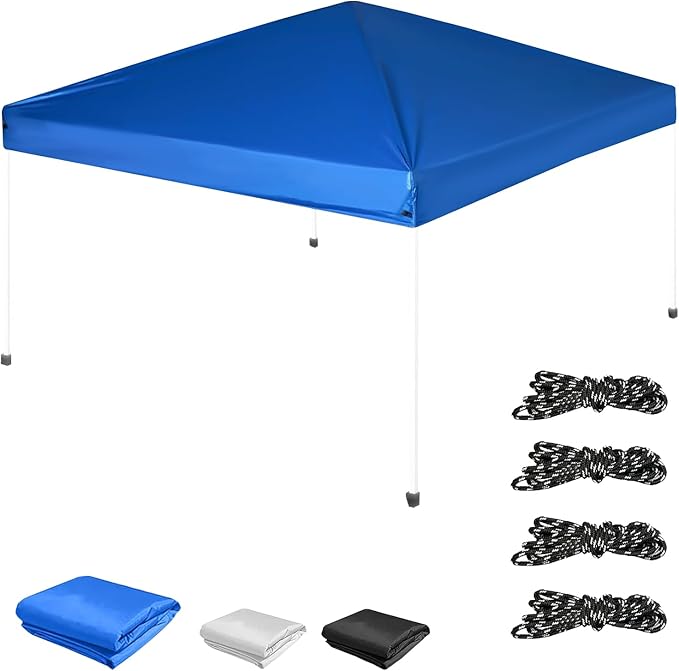 10×10 Canopy Replacement Top Cover, Pop Up Canopy Replacement Tent Cover, Waterproof Canopy Top for Straight Leg Frame, fo...