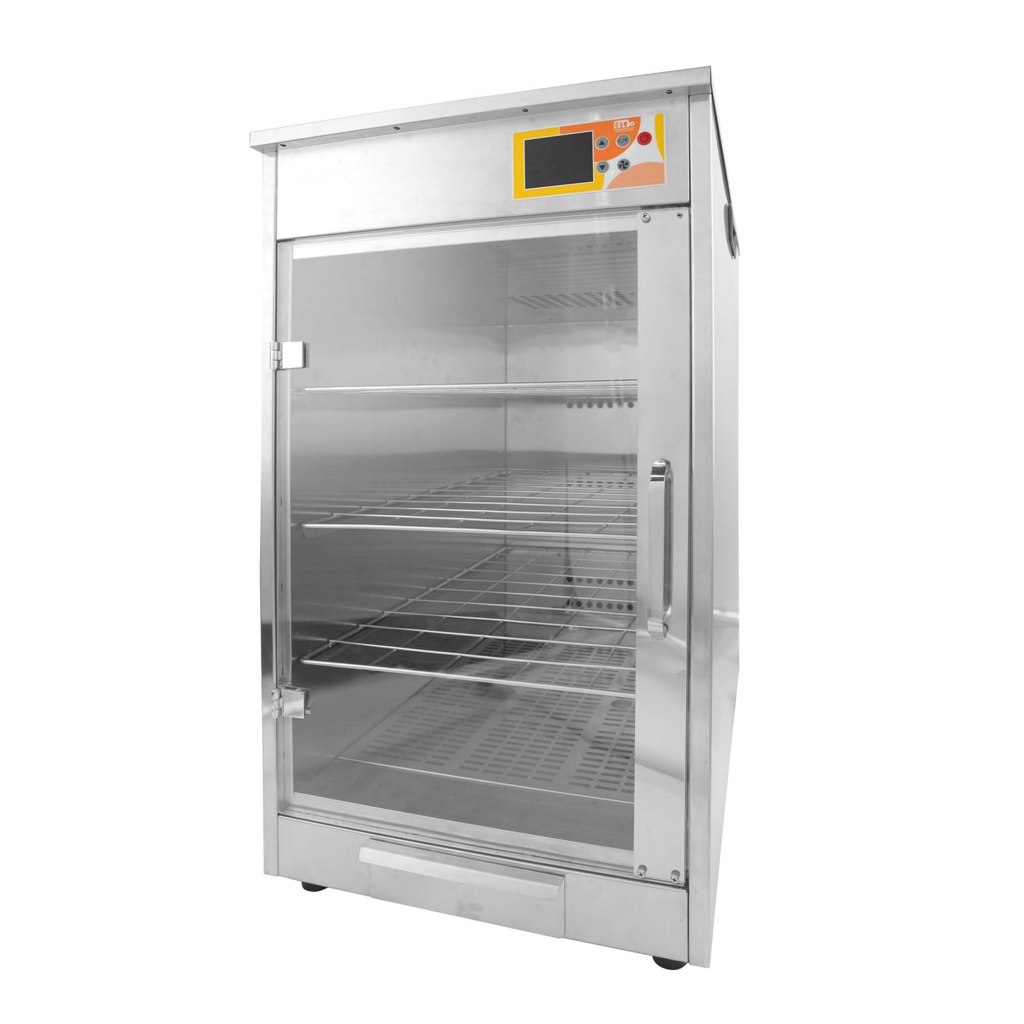 4-Shelf Electric Fan Circulated Hot Box Food Warmer for Holding 4" D Full-Size Steam Table Pans, Countertop Heated Holding Cabinet for Pizza Pretzel, Catering Warming Oven w/Water Tray, 120V, 600W