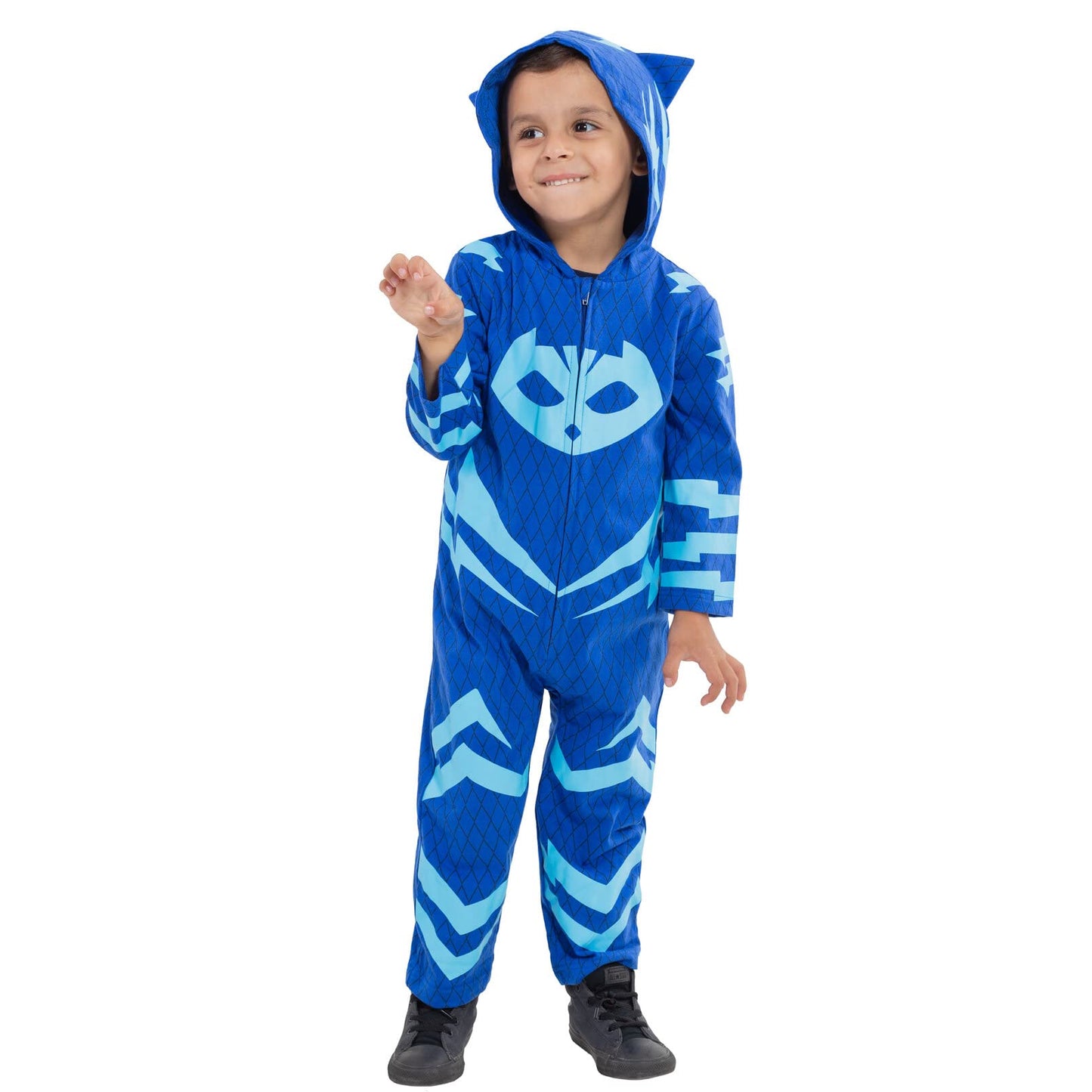 PJ Masks Catboy Toddler Boys Zip Up Costume Coverall Blue 4T