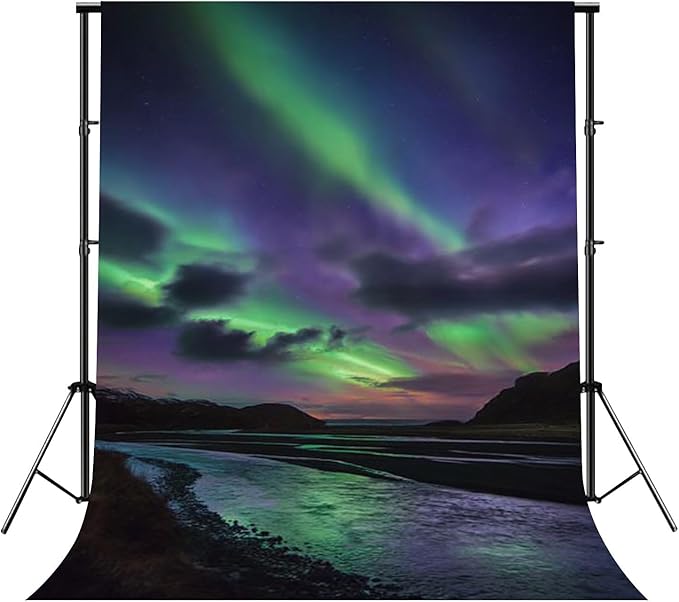 Photography Backdrop Photography Background Dancing Lights Above Landmannalaugar for Photoshoot Portrait Photo Studio Vide...