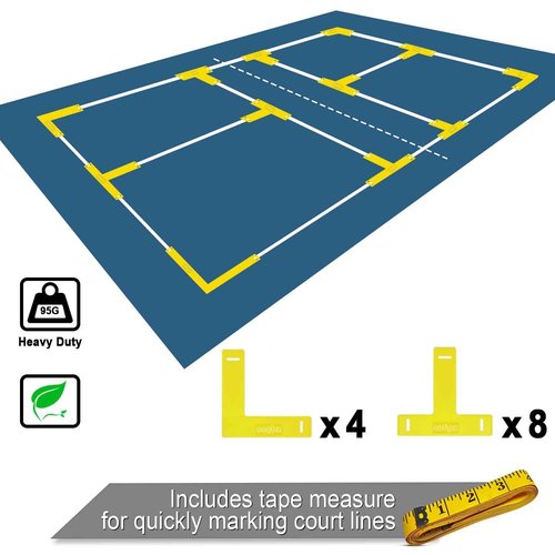Portable Pickleball Net with Wheels and Pickleball Paddles of 4, 22FT Pickleball Net Outdoor Pickle Balls, Court Marking Kit, and Carrying Bag for Family, Home