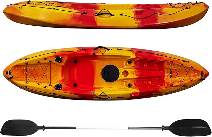 PioneerWorks Kayaks, Sit On Top Fishing Kayak with Front Storage Well, Fishing Kayak with Paddle for Adults, Capacity of 3...